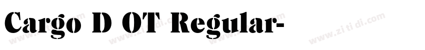 Cargo D OT Regular字体转换